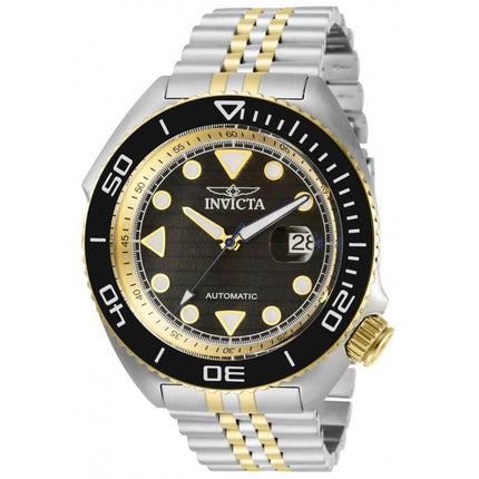 Invicta Men's Automatic Watch - Pro Diver Black and Gold Dial Bracelet | 30417 ,