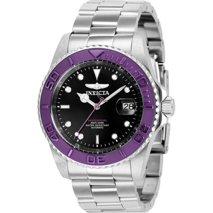 Invicta Men's Automatic Watch - Pro Diver Black Dial Bracelet Rotating Bezel | 36751 ,