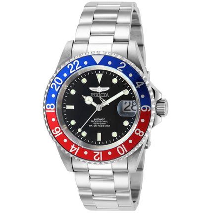 Invicta Men's Automatic Watch - Pro Diver Black Dial Red and Blue Bezel | 8926BRB ,