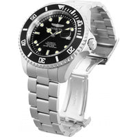 Invicta Men's Automatic Watch - Pro Diver Black Dial Silver Steel Bracelet | 35717 ,