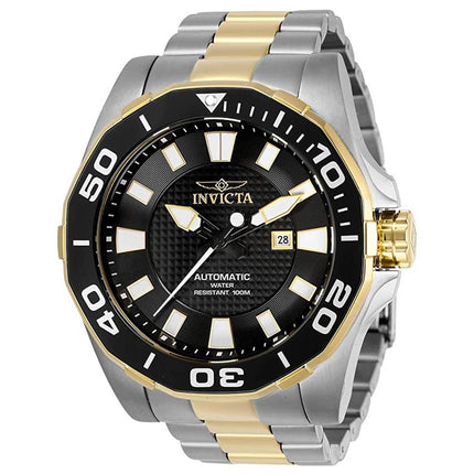 Invicta Men's Automatic Watch - Pro Diver Black Dial Two Tone Bracelet | 30512 ,