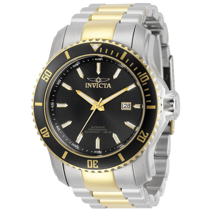 Invicta Men's Automatic Watch - Pro Diver Black Dial Two Tone Bracelet | 30556 ,
