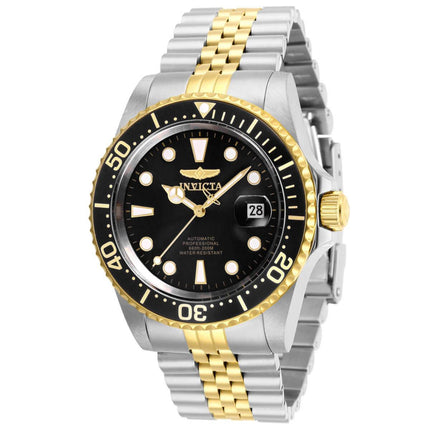 Invicta Men's Automatic Watch - Pro Diver Black Dial Two Tone Steel Bracelet | 30094 ,
