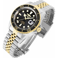 Invicta Men's Automatic Watch - Pro Diver Black Dial Two Tone Steel Bracelet | 30094 ,