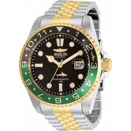 Invicta Men's Automatic Watch - Pro Diver Black Dial Two Tone Steel Bracelet | 35151 ,