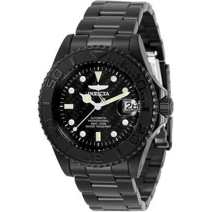 Invicta Men's Automatic Watch - Pro Diver Black SS Bracelet Rotating Bezel | 33053 ,