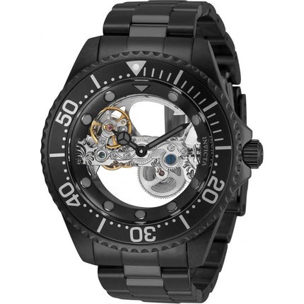 Invicta Men's Automatic Watch - Pro Diver Black SS Bracelet Rotating Bezel | 34452 ,