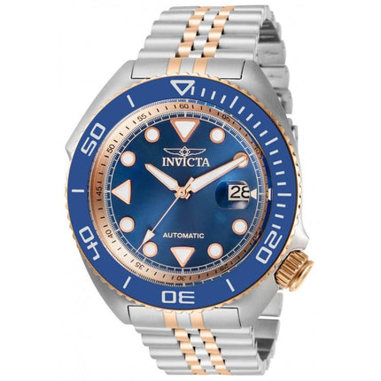 Invicta Men's Automatic Watch - Pro Diver Blue and Rose Gold Steel Bracelet | 30418 ,
