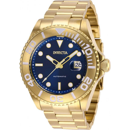 Invicta Men's Automatic Watch - Pro Diver Blue Dial Yellow Gold Bracelet | 27307 ,