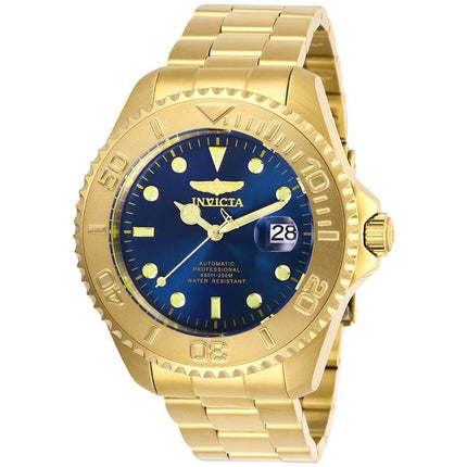 Invicta Men's Automatic Watch - Pro Diver Blue Dial Yellow Gold Bracelet | 28951 ,