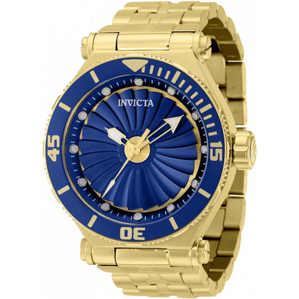Invicta Men's Automatic Watch - Pro Diver Blue Dial Yellow Gold Bracelet | 37932 ,