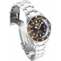 Invicta Men's Automatic Watch - Pro Diver Brown Dial Silver Steel Bracelet | 35689 ,