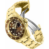 Invicta Men's Automatic Watch - Pro Diver Brown Dial Yellow Gold Bracelet | 35697 ,