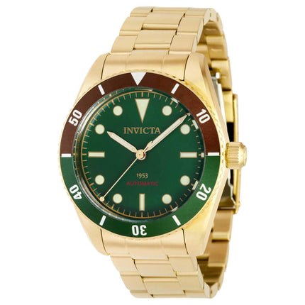 Invicta Men's Automatic Watch - Pro Diver Brown, Green Bezel Bracelet | 40489 ,