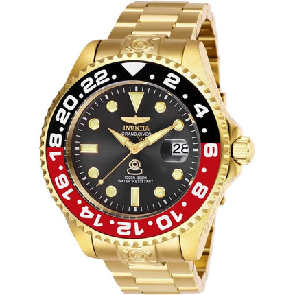 Invicta Men's Automatic Watch - Pro Diver Charcoal Dial Yellow Gold Bracelet | 27970 ,