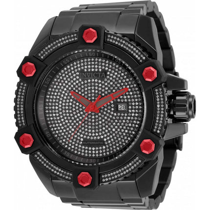 Invicta Men's Automatic Watch - Pro Diver Diamond Pave Dial Black SS Bracelet | 34187 ,