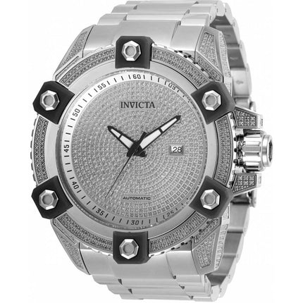 Invicta Men's Automatic Watch - Pro Diver Diamond Pave Dial Silver Bracelet | 32530 ,