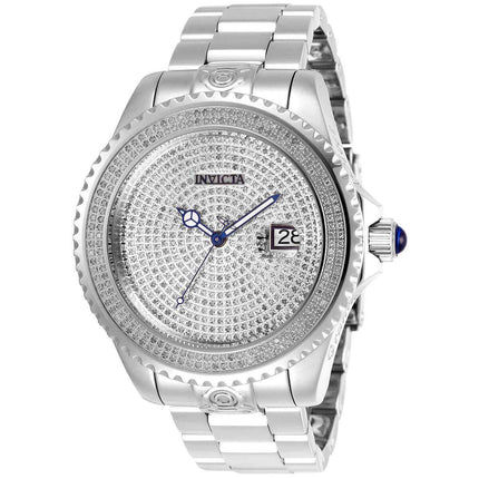 Invicta Men's Automatic Watch - Pro Diver Diamond Pave Dial Steel Bracelet | 29244 ,