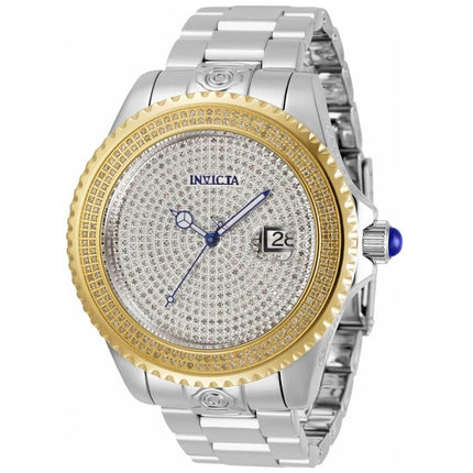Invicta Men's Automatic Watch - Pro Diver Diamond Pave Dial Steel Bracelet | 31057 ,