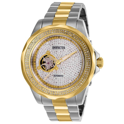 Invicta Men's Automatic Watch - Pro Diver Diamond Pave Dial Two Tone Bracelet | 27739 ,
