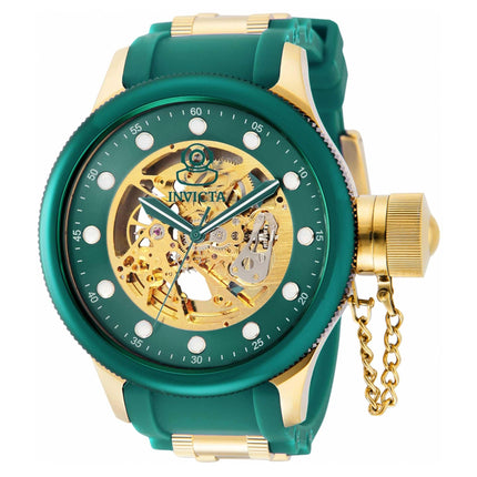 Invicta Men's Automatic Watch - Pro Diver Gold and Green Semi-Skeleton Dial | 40747 ,