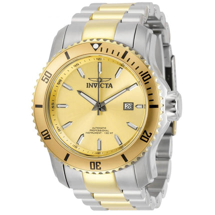 Invicta Men's Automatic Watch - Pro Diver Gold Dial Two Tone Bracelet | 30558 ,