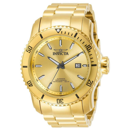 Invicta Men's Automatic Watch - Pro Diver Gold Dial Yellow Gold Bracelet | 30549 ,