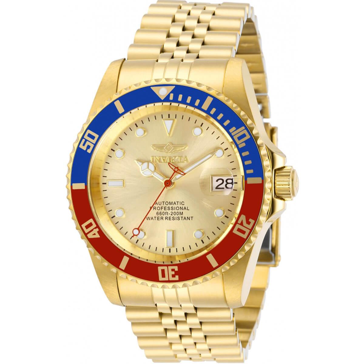 Invicta Men's Automatic Watch - Pro Diver Gold Tone Dial Bracelet