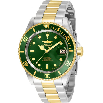 Invicta Men's Automatic Watch - Pro Diver Green Dial Bracelet Date Display | 35700 ,
