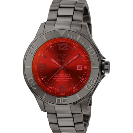 Invicta Men's Automatic Watch - Pro Diver Red Dial Stainless Steel Bracelet | 0423 ,