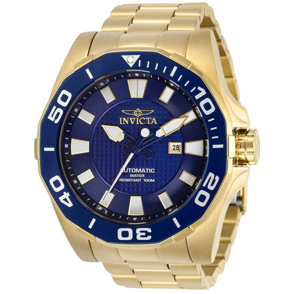 Invicta Men's Automatic Watch - Pro Diver Rotating Bezel Yellow Gold Bracelet | 30514 ,