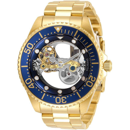 Invicta Men's Automatic Watch - Pro Diver Skeleton Dial SS Case Bracelet | 34448 ,