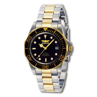 Invicta Men's Automatic Watch - Pro Diver Two Tone Yellow Bracelet Black Dial | 8927 ,
