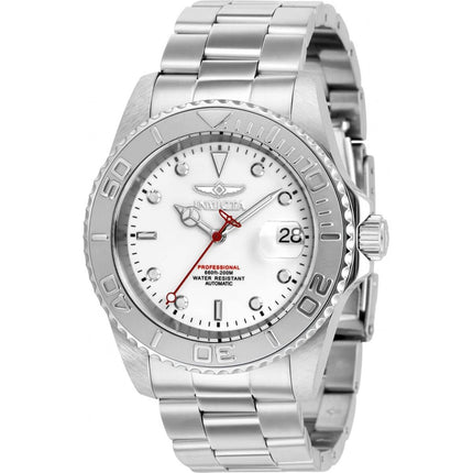 Invicta Men's Automatic Watch - Pro Diver White Dial Silver Steel Bracelet | 36744 ,