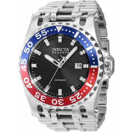 Invicta Men's Automatic Watch - Reserve Chaos Black Dial Silver Steel Bracelet | 38704 ,