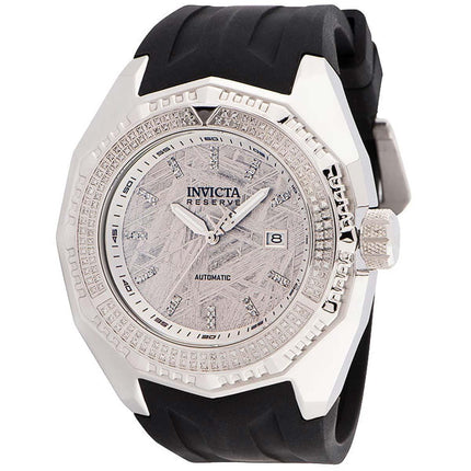 Invicta Men's Automatic Watch - Reserve Silver Tone Dial Black Rubber Strap | 34428 ,