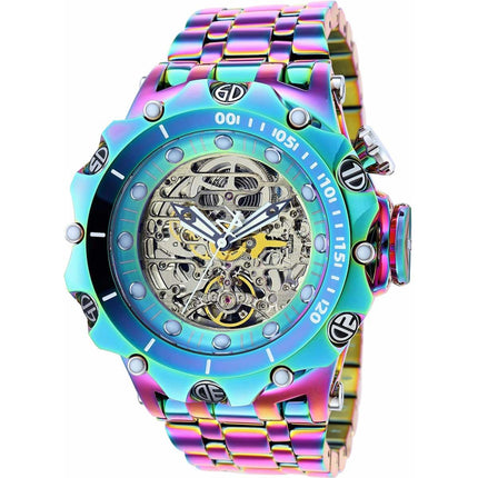 Invicta Men's Automatic Watch - Reserve Venom Iridescent Skeleton Dial Steel | 36672 ,