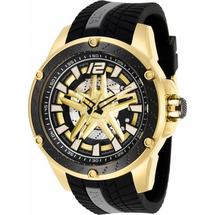 Invicta Men's Automatic Watch - S1 Rally Black and Gold Tone Dial Rubber Strap | 28304 ,