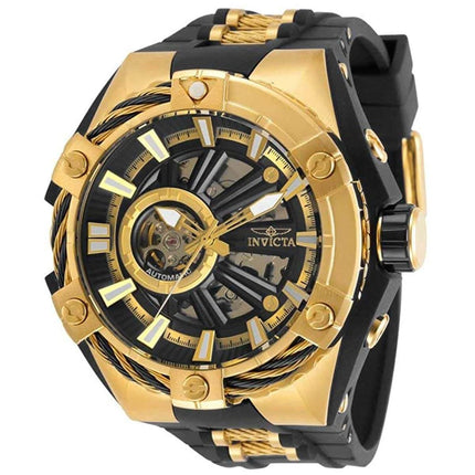 Invicta Men's Automatic Watch - S1 Rally Black and Yellow Gold Strap | 28860 ,