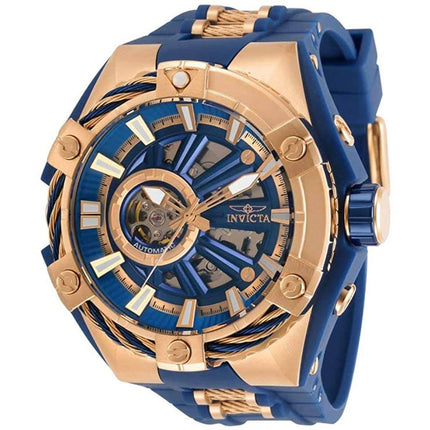 Invicta Men's Automatic Watch - S1 Rally Blue and Gold Semi-Skeleton Dial | 28863 ,