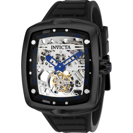 Invicta Men's Automatic Watch - S1 Rally Diablo Skeleton Dial Black Strap | 35283 ,