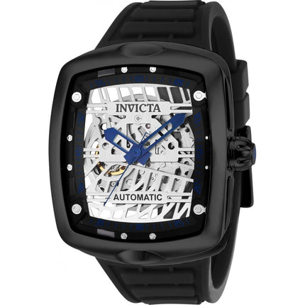 Invicta Men's Automatic Watch - S1 Rally Diablo Skeleton Dial Black Strap | 35290 ,