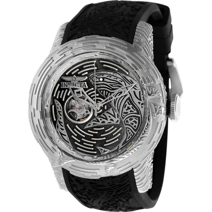 Invicta Men's Automatic Watch - S1 Rally Silver Tone Case Black Rubber Strap | 26425 ,