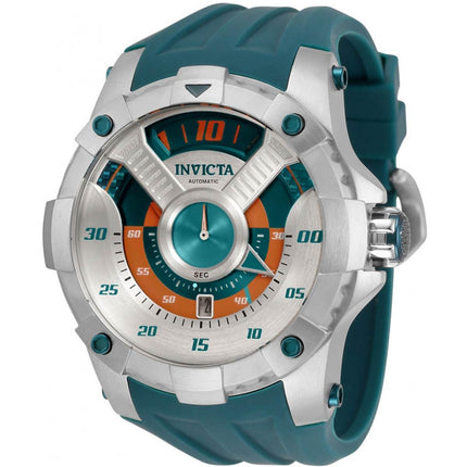 Invicta Men's Automatic Watch - S1 Rally Silver Tone Case Green Strap | 33486 ,