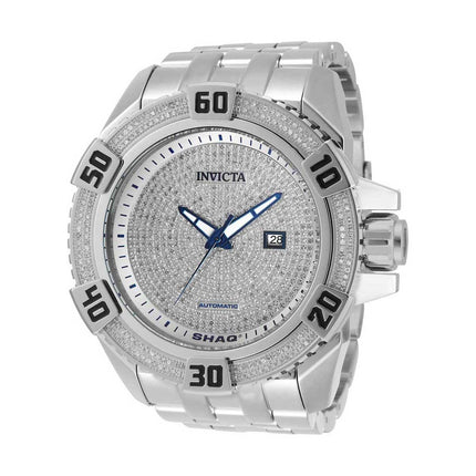 Invicta Men's Automatic Watch - Shaq Diamond Pave Silver Dial Steel Bracelet | 33779 ,