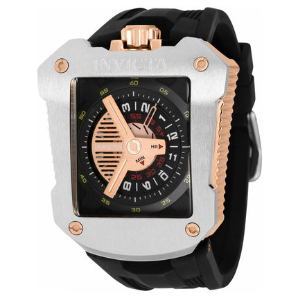 Invicta Men's Automatic Watch - Speedway Black and Rose Gold Dial Rubber Strap | 41648 ,