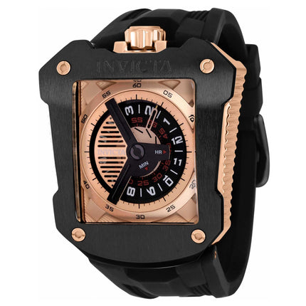 Invicta Men's Automatic Watch - Speedway Black and Rose Gold Tone Dial Strap | 41649 ,