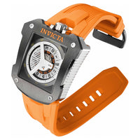 Invicta Men's Automatic Watch - Speedway Black and Silver Dial Orange Strap | 41651 ,