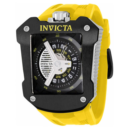 Invicta Men's Automatic Watch - Speedway Black and Silver Dial Yellow Strap | 41650 ,