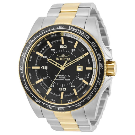 Invicta Men's Automatic Watch - Speedway Black Dial Two Tone Bracelet | 30522 ,